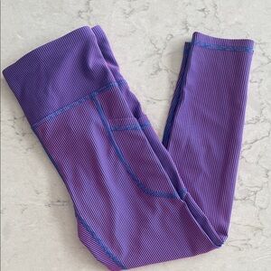 Old Navy Girls Pink & Blue Athletic Ribbed Leggings NWOT